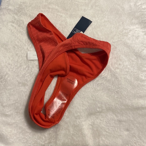 Abercrombie & Fitch High Leg Cheeky Swim Bottom- Red/ rust - Picture 3 of 3